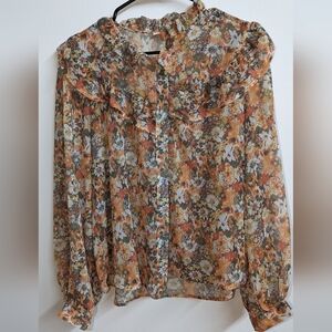 Flower print blouse